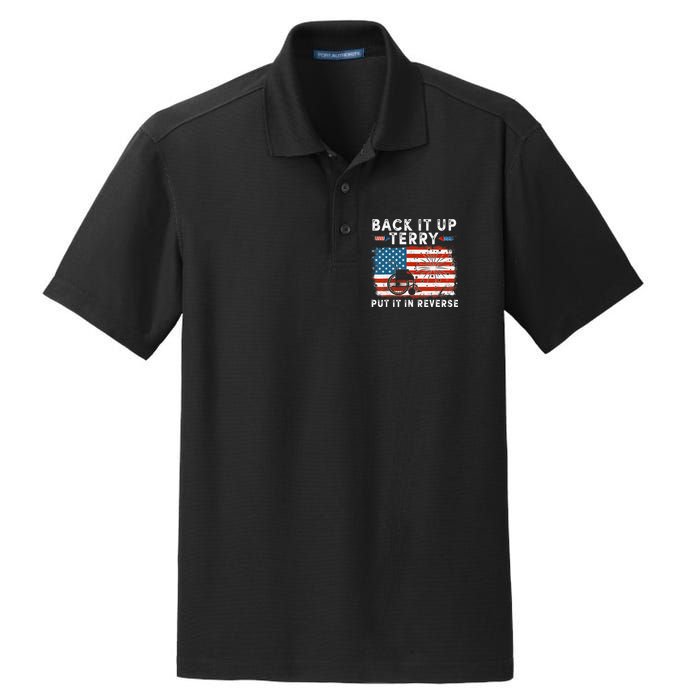 Back Up Terry Put It In Reverse Firework Funny 4th Of July Dry Zone Grid Polo