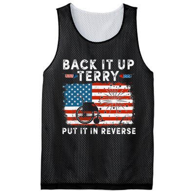 Back Up Terry Put It In Reverse Firework Funny 4th Of July Mesh Reversible Basketball Jersey Tank