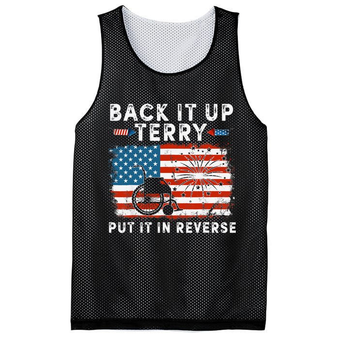 Back Up Terry Put It In Reverse Firework Funny 4th Of July Mesh Reversible Basketball Jersey Tank