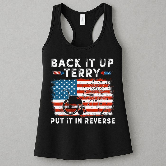 Back Up Terry Put It In Reverse Firework Funny 4th Of July Womens Tank Top