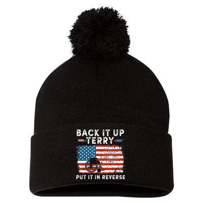 Back Up Terry Put It In Reverse Firework Funny 4th Of July Pom Pom 12in Knit Beanie