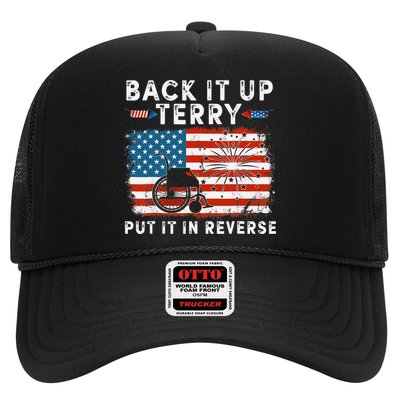 Back Up Terry Put It In Reverse Firework Funny 4th Of July Trucker Hat