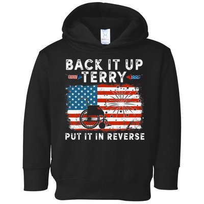 Back Up Terry Put It In Reverse Firework Funny 4th Of July Toddler Hoodie