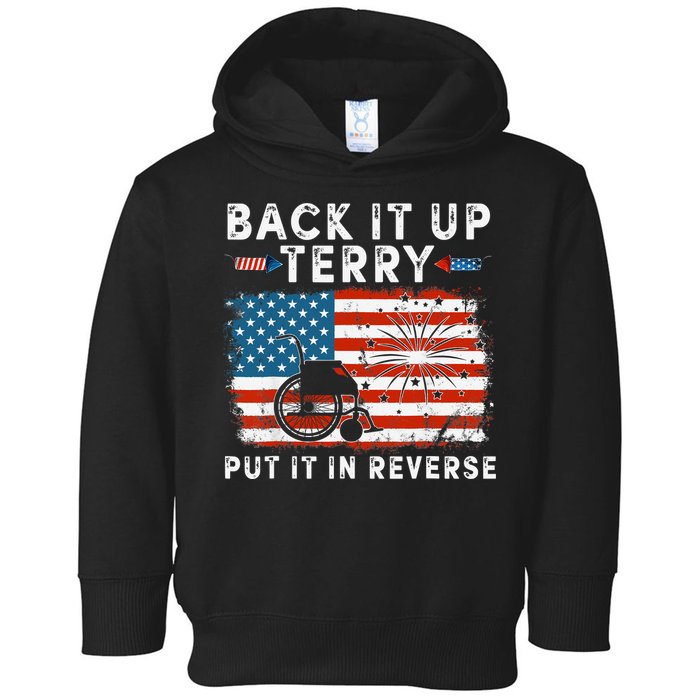 Back Up Terry Put It In Reverse Firework Funny 4th Of July Toddler Hoodie