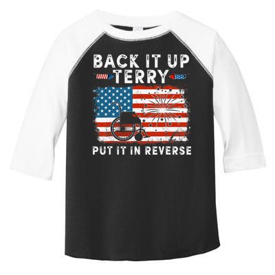 Back Up Terry Put It In Reverse Firework Funny 4th Of July Toddler Fine Jersey T-Shirt