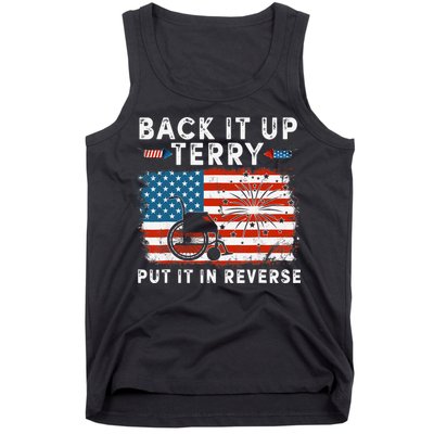 Back Up Terry Put It In Reverse Firework Funny 4th Of July Tank Top