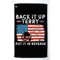 Back Up Terry Put It In Reverse Firework Funny 4th Of July Golf Towel