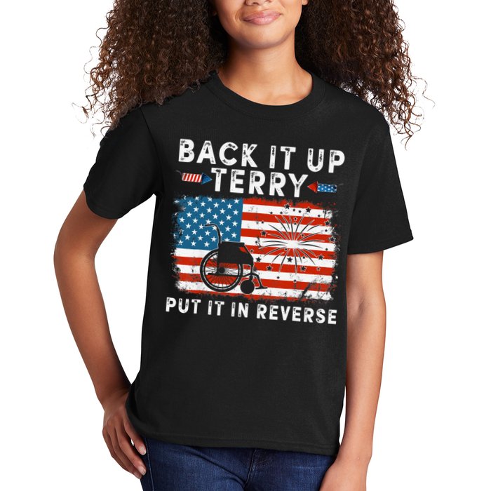 Back Up Terry Put It In Reverse Firework Funny 4th Of July Kids T-Shirt