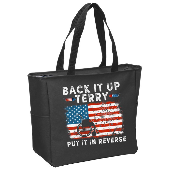 Back Up Terry Put It In Reverse Firework Funny 4th Of July Zip Tote Bag