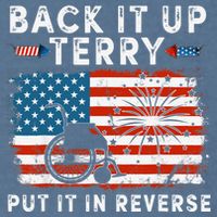 Back Up Terry Put It In Reverse Firework Funny 4th Of July Garment-Dyed Sweatshirt