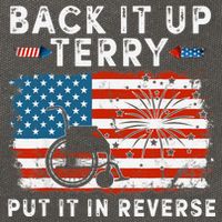 Back Up Terry Put It In Reverse Firework Funny 4th Of July Cotton Canvas Backpack