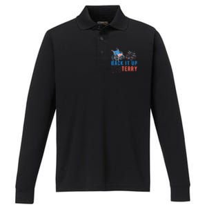 Back Up Terry Put It In Reverse Fireworks Independence Day Great Gift Performance Long Sleeve Polo