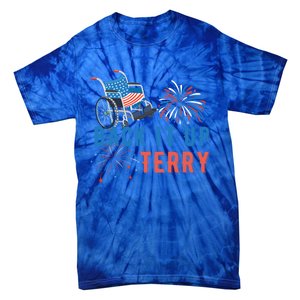 Back Up Terry Put It In Reverse Fireworks Independence Day Great Gift Tie-Dye T-Shirt