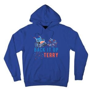 Back Up Terry Put It In Reverse Fireworks Independence Day Great Gift Tall Hoodie