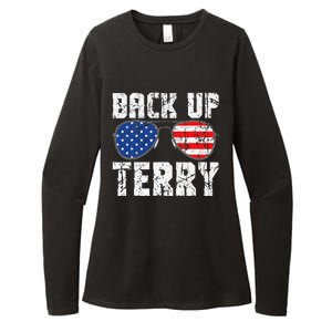 Back Up Terry American Flag USA 4th Of July Sunglasses Womens CVC Long Sleeve Shirt