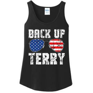 Back Up Terry American Flag USA 4th Of July Sunglasses Ladies Essential Tank