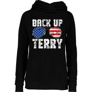 Back Up Terry American Flag USA 4th Of July Sunglasses Womens Funnel Neck Pullover Hood