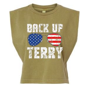 Back Up Terry American Flag USA 4th Of July Sunglasses Garment-Dyed Women's Muscle Tee