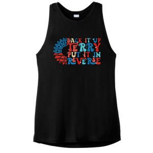 Back Up Terry Put It In Reverse Funny 4th Of July Firework Gift Ladies PosiCharge Tri-Blend Wicking Tank