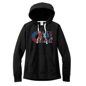 Back Up Terry Put It In Reverse Funny 4th Of July Firework Gift Women's Fleece Hoodie