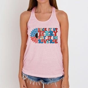 Back Up Terry Put It In Reverse Funny 4th Of July Firework Gift Women's Knotted Racerback Tank