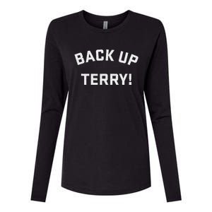 Back Up Terry! Wheelchair Fireworks Womens Cotton Relaxed Long Sleeve T-Shirt