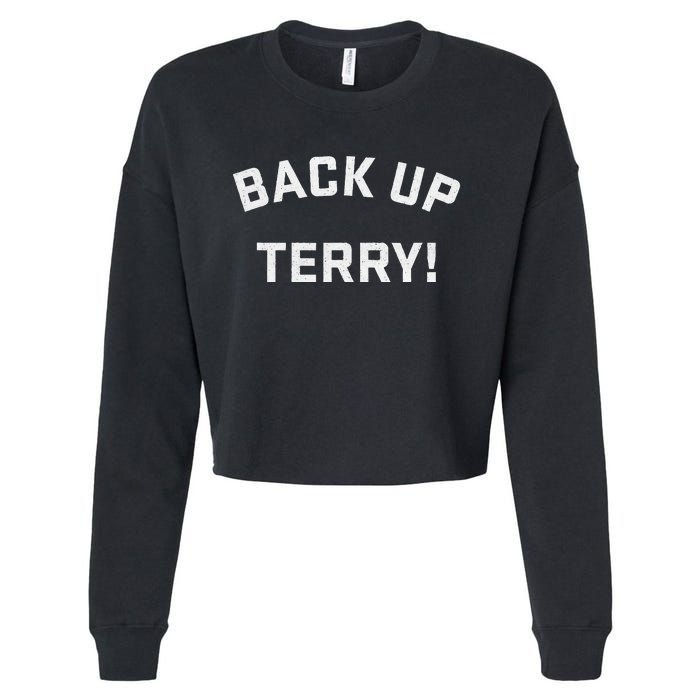 Back Up Terry! Wheelchair Fireworks Cropped Pullover Crew