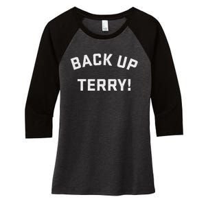 Back Up Terry! Wheelchair Fireworks Women's Tri-Blend 3/4-Sleeve Raglan Shirt