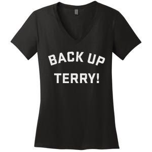 Back Up Terry! Wheelchair Fireworks Women's V-Neck T-Shirt