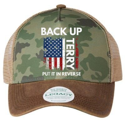 Back Up Terry Put It In Reverse Funny 4th of July Legacy Tie Dye Trucker Hat