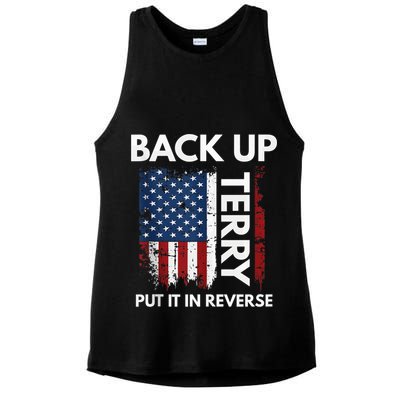 Back Up Terry Put It In Reverse Funny 4th of July Ladies PosiCharge Tri-Blend Wicking Tank