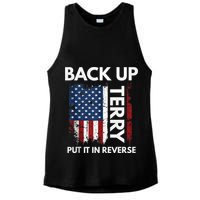 Back Up Terry Put It In Reverse Funny 4th of July Ladies PosiCharge Tri-Blend Wicking Tank