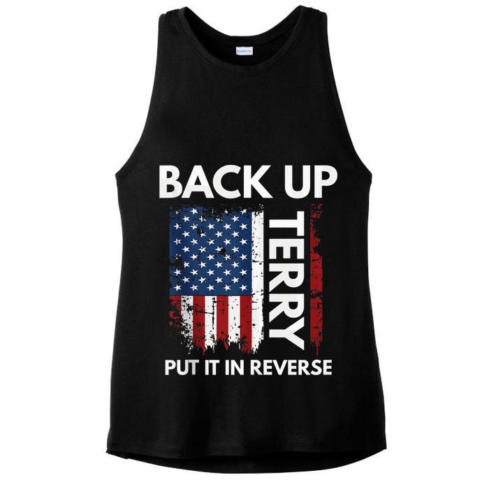 Back Up Terry Put It In Reverse Funny 4th of July Ladies PosiCharge Tri-Blend Wicking Tank