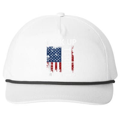 Back Up Terry Put It In Reverse Funny 4th of July Snapback Five-Panel Rope Hat