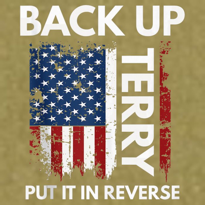 Back Up Terry Put It In Reverse Funny 4th of July Garment-Dyed Women's Muscle Tee