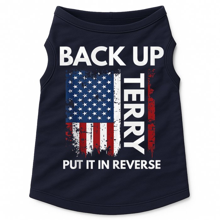 Back Up Terry Put It In Reverse Funny 4th of July Doggie Tank
