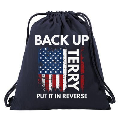 Back Up Terry Put It In Reverse Funny 4th of July Drawstring Bag