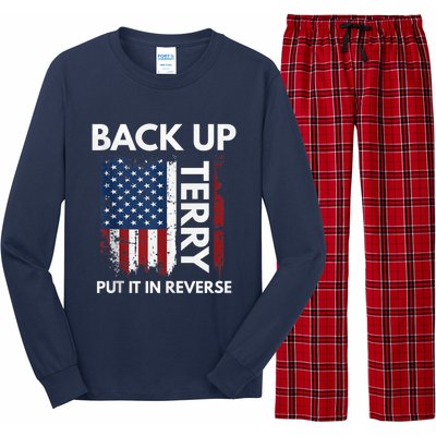 Back Up Terry Put It In Reverse Funny 4th of July Long Sleeve Pajama Set