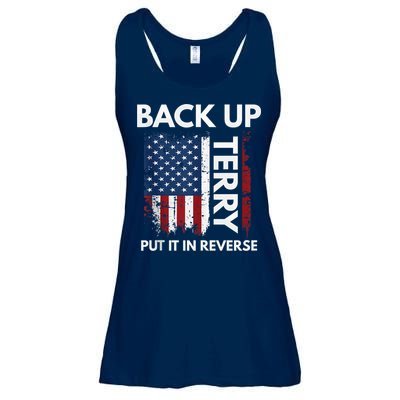 Back Up Terry Put It In Reverse Funny 4th of July Ladies Essential Flowy Tank