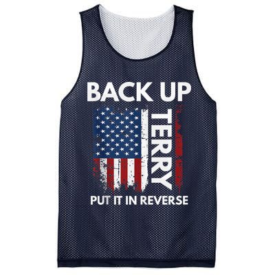 Back Up Terry Put It In Reverse Funny 4th of July Mesh Reversible Basketball Jersey Tank