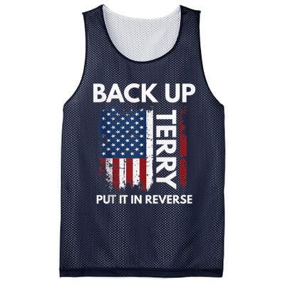 Back Up Terry Put It In Reverse Funny 4th of July Mesh Reversible Basketball Jersey Tank