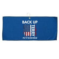Back Up Terry Put It In Reverse Funny 4th of July Large Microfiber Waffle Golf Towel