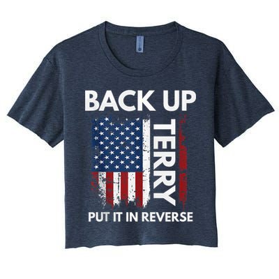 Back Up Terry Put It In Reverse Funny 4th of July Crop Top