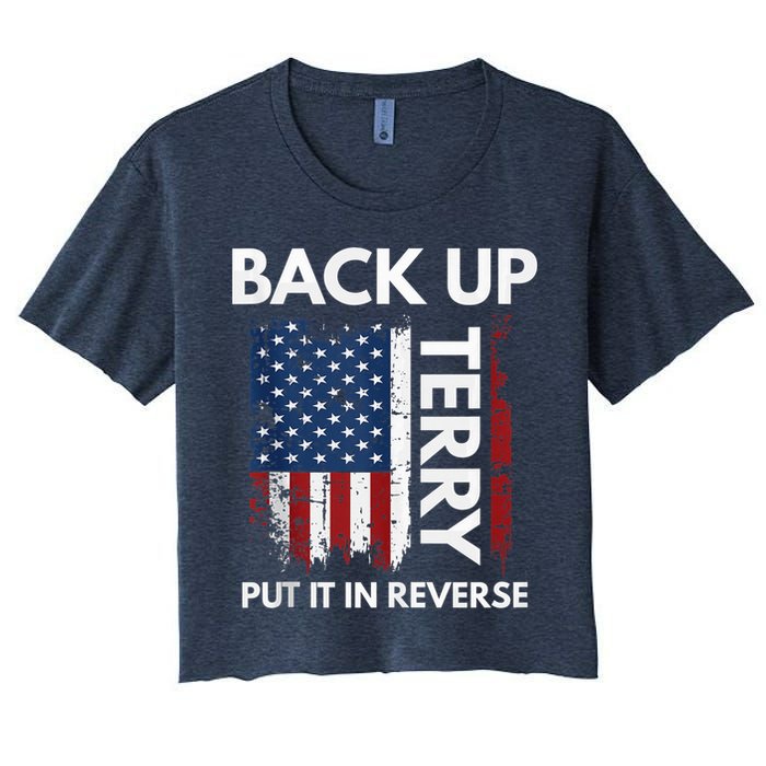 Back Up Terry Put It In Reverse Funny 4th of July Crop Top