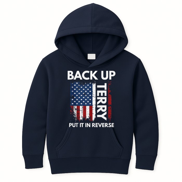 Back Up Terry Put It In Reverse Funny 4th of July Kids Hoodie