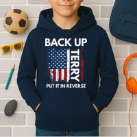 Back Up Terry Put It In Reverse Funny 4th of July Kids Hoodie