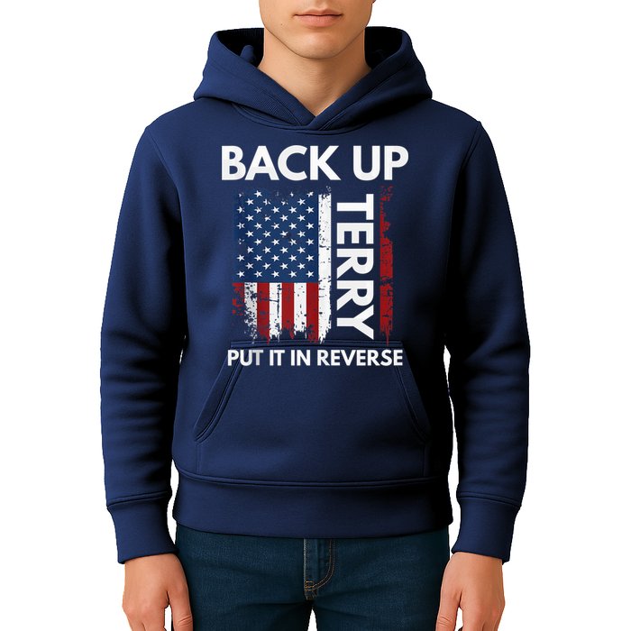 Back Up Terry Put It In Reverse Funny 4th of July Kids Hoodie