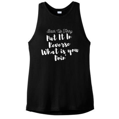 Back Up Terry Put It In Reverse Funny 4th Of July Gift Great Gift Ladies PosiCharge Tri-Blend Wicking Tank