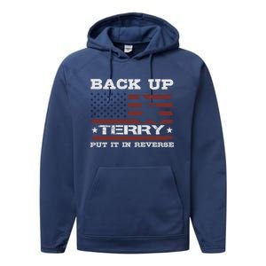 Back Up Terry Put It In Reverse Funny 4th Of July Usa Flag Cute Gift Performance Fleece Hoodie