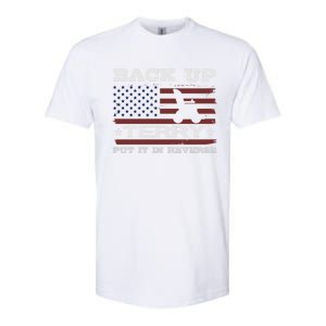 Back Up Terry Put It In Reverse Funny 4th Of July Usa Flag Cute Gift Softstyle CVC T-Shirt